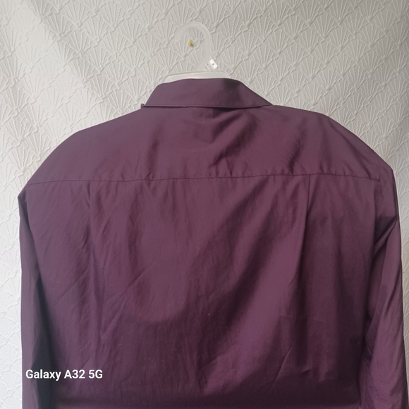 Calvin Klein Purple Button Up Shirt Classic Business Style - Picture 5 of 14